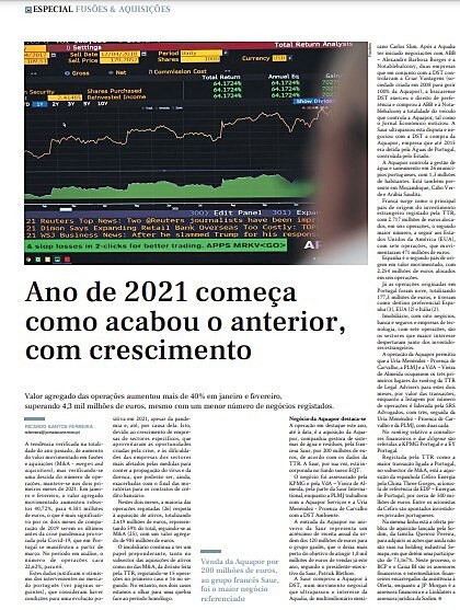 Ano de 2021 comea como acabou o anterior, com crescimento